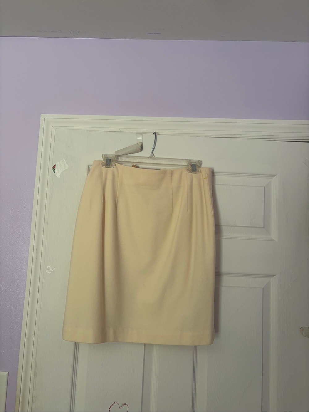 VTG 80s Cache Wool Knee Length Suit Skirt Butter Yellow EUC/dry clean Size 10
